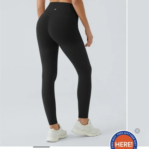 New W Tags Women's Black High-Waisted Leggings Full Length Black Medium Workout - Picture 2 of 3